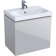 Тумба для раковини Geberit Acanto з укороченим вильотом ДСП пісочно-сірий матовий/пісочно-сіре глянцеве скло 500.614.JL.2