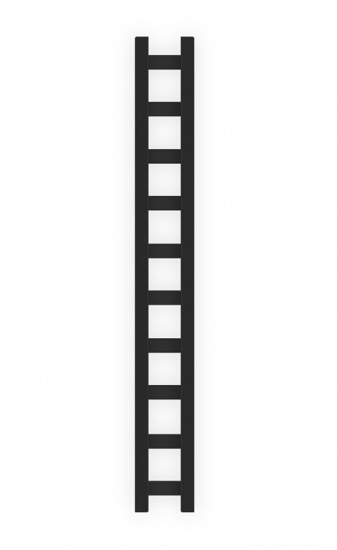 Полотенцесушитель водяной Genesis-Aqua Scala 160x30 см черный 3601