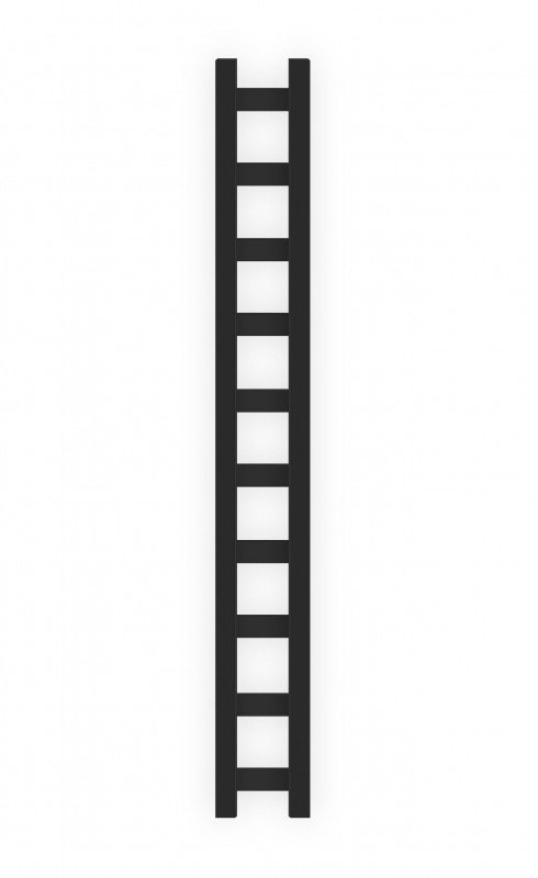 Рушникосушка  водяна Genesis-Aqua Scala 160x30 см чорний 3601