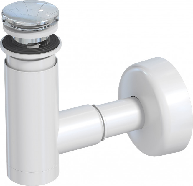 Сифон для раковины Prevex EasyClean телескопический click-clack d32 пластик хром 1512427