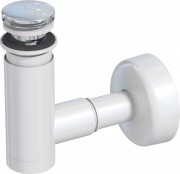 Сифон для раковини Prevex EasyClean телескопічний click-clack d32 пластик хром 1512427