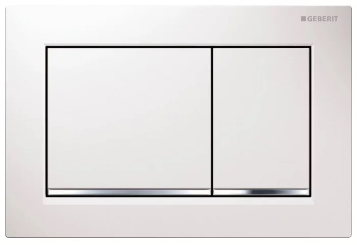 Панель смыва для унитаза Geberit Omega30 двойной смыв пластик хром глянцевый/хром матовый лакированный 115.080.JQ.1