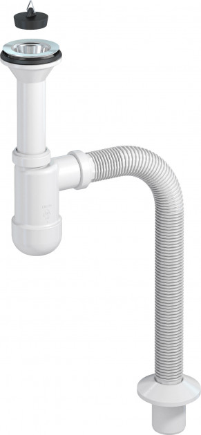 Сифон для раковины Prevex Basic телескопический 32/40 мм с резиновой пробкой PR3-D4NF3-004