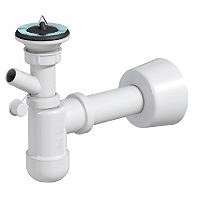 Сифон для раковини Prevex Basic телескопічний 40/50 мм з гумовою пробкою PR4-D4NR4-002