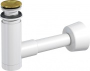 Сифон для раковины Prevex EasyClean телескопический click-clack d40 металл золото 1512417