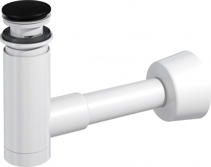 Сифон для раковини Prevex EasyClean телескопічний click-clack d40 метал чорний 1512419