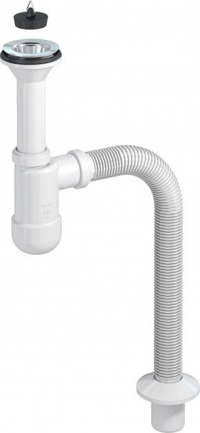 Сифон для раковини Prevex Basic телескопічний 32/40 мм з гумовою пробкою PR3-D4NF3-004