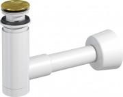 Сифон для раковини Prevex EasyClean телескопічний click-clack d40 метал золото 1512417