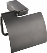 Держатель туалетной бумаги Imprese Grafiky настенный с крышкой черный никель ZMK041807220
