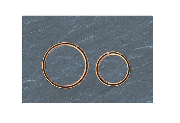 Панель смыва для унитаза Geberit Sigma21 двойной смыв декоративные кольца красное золото/панель и клавиши сланец Mustang 115.650.JM.1