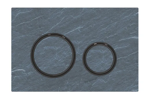 Панель змиву для унітазу Geberit Sigma21 подвійний змив декоративні кільця хромований чорний/панель і клавіші сланець Mustang 115.651.JM. 1