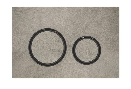 Панель смыва для унитаза Geberit Sigma21 двойной смыв декоративные кольца хромированный черный/панель и клавиши бетон 115.651.JV.1