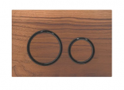 Панель смыва для унитаза Geberit Sigma21 двойной смыв декоративные кольца хромированный черный/панель и клавиши черный орех 115.651.JX.1