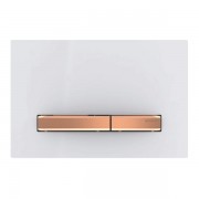 Панель змиву для унітазу Geberit Sigma50 подвійний змив червоне золото/панель білий 115.670.11.2