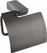 Держатель туалетной бумаги Imprese Grafiky настенный с крышкой черный никель ZMK041807220