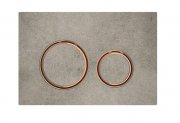 Панель смыва для унитаза Geberit Sigma21 двойной смыв декоративные кольца красное золото/панель и клавиши бетон 115.650.JV.1
