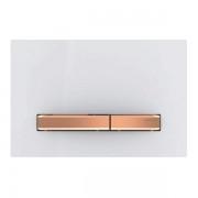 Панель змиву для унітазу Geberit Sigma50 подвійний змив червоне золото/панель білий 115.670.11.2