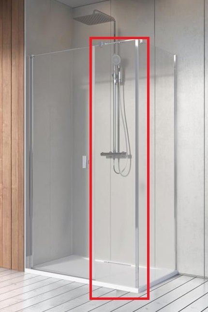 Стенка душевая фронтальная Radaway Nes 8 KDS I 42,8 см хром/прозрачное стекло 10073112-01-01