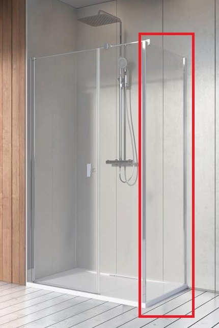 Стенка душевая Radaway Nes 8 S1 80 см хром/прозрачное стекло 10089080-01-01