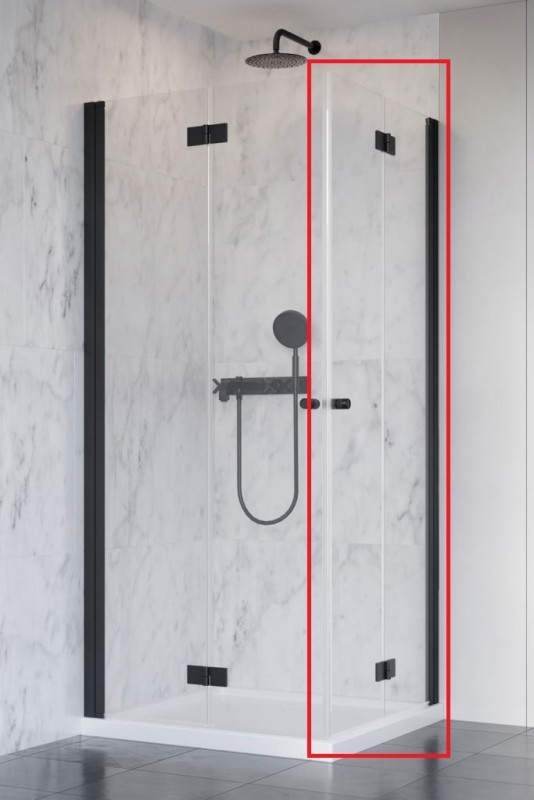 Душевые двери Radaway Nes 8 Black KDD B 100 правосторонние черный/прозрачное стекло 10074100-54-01R