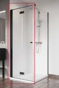 Душевые двери Radaway Nes 8 Black KDJ B 100 левосторонние черный/прозрачное стекло 10075100-54-01L