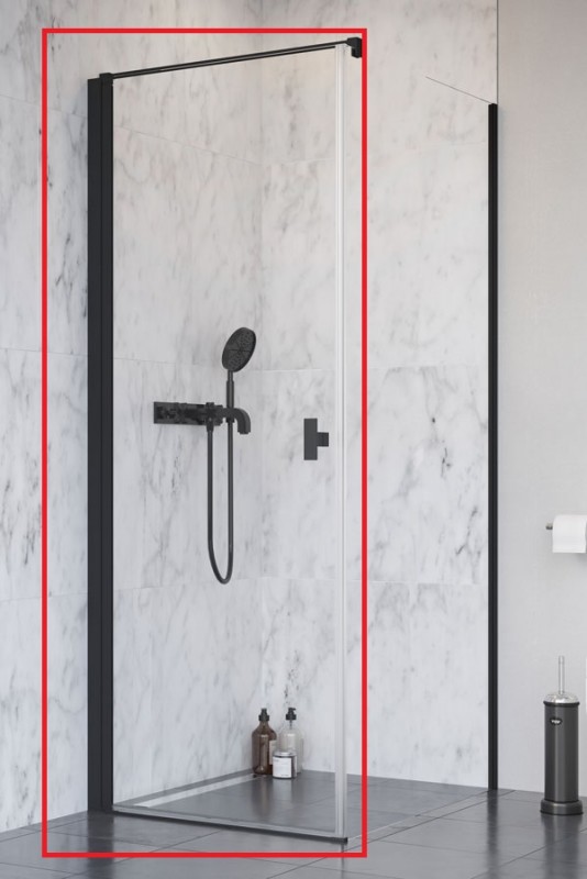 Душевые двери Radaway Nes 8 Black KDJ I 90 левосторонние черный/прозрачное стекло 10072090-54-01L