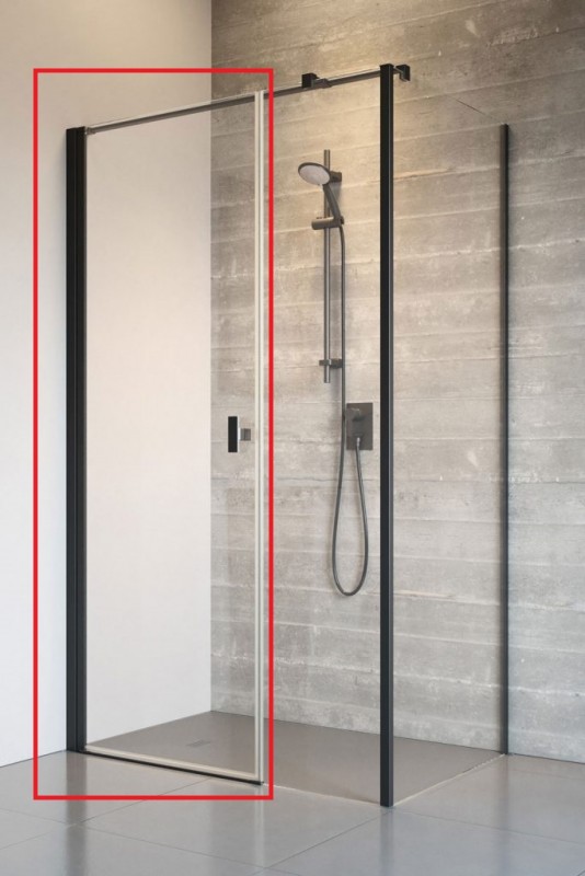 Душевые двери Radaway Nes 8 Black KDS I 58 левосторонние черный/прозрачное стекло 10073100-54-01L