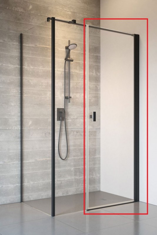 Душові двері Radaway Nes 8 Black KDS I 78 правосторонні чорний/прозоре скло 10073140-54-01R