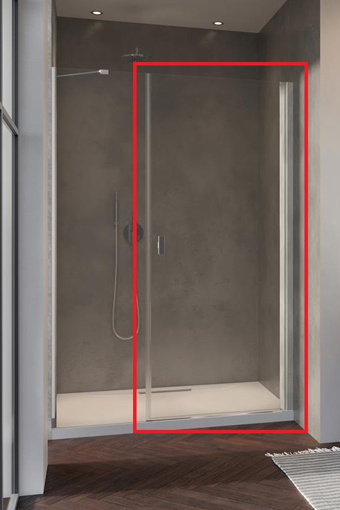 Душові двері Radaway Nes 8 DWS 59,5 правобічні хром / прозоре скло 10078100-01-01R