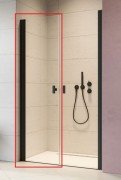 Душові двері Radaway Nes 8 Black DWD I 45 лівобічні чорний/прозоре скло 10077045-54-01L