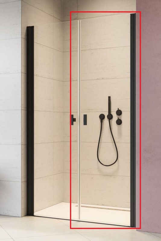 Душові двері Radaway Nes 8 Black DWD I 50 правосторонні чорний/прозоре скло 10077050-54-01R