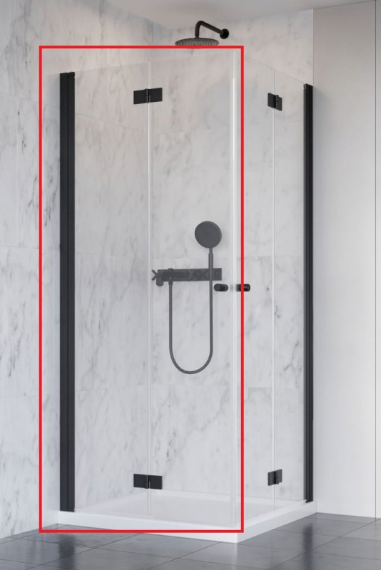 Душові двері Radaway Nes 8 Black KDD B 90 лівобічні чорний/прозоре скло 10074090-54-01L