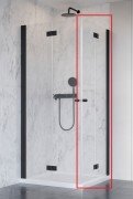 Душевые двери Radaway Nes 8 Black KDD B 90 правосторонние черный/прозрачное стекло 10074090-54-01R
