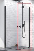 Душові двері Radaway Nes 8 Black KDD I 100 правосторонні чорний/прозоре скло 10071100-54-01R