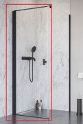 Душові двері Radaway Nes 8 Black KDJ I 80 лівобічні чорний/прозоре скло 10072080-54-01L