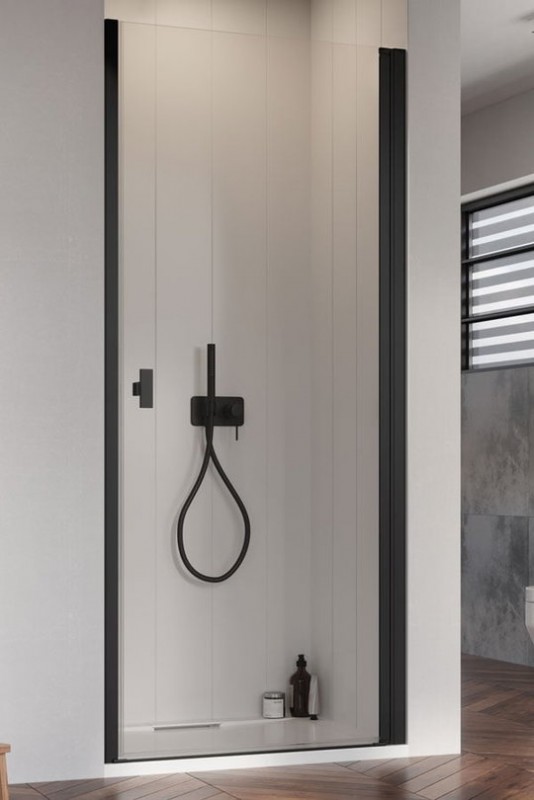 Душевые двери Radaway Nes 8 Black DWJ I 80 правосторонние черный/прозрачное стекло 10076080-54-01R