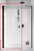 Душевые двери Radaway Nes 8 Black DWS 69,5 левосторонние черный/прозрачное стекло 10078110-54-01L