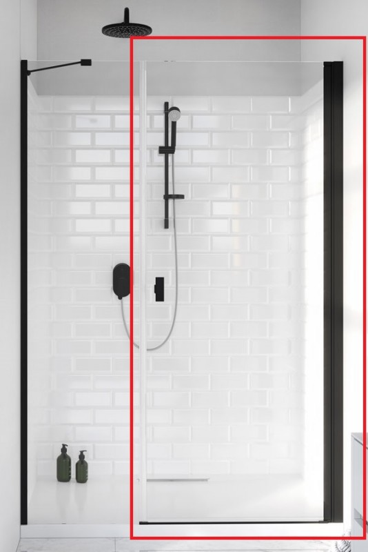 Душевые двери Radaway Nes 8 Black DWS 69,5 правосторонние черный/прозрачное стекло 10078110-54-01R