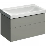 Тумба для раковины Geberit Xeno² с двумя выдвижными ящиками ДСП серый/матовое покрытие 500.509.00.1
