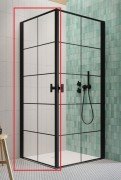 Душевые двери Radaway Nes 8 Black KDD I Factory 90 левосторонние черный/стекло Factory 10071090-54-55L