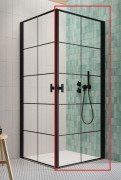 Душевые двери Radaway Nes 8 Black KDD I Factory 80 правосторонние черный/стекло Factory 10071080-54-55R