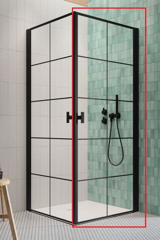 Душові двері Radaway Nes 8 Black KDD I Factory 100 правосторонні чорний/скло Factory 10071100-54-55R