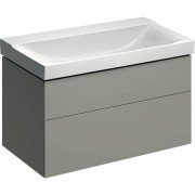 Тумба для раковини Geberit Xeno² з двома висувними ящиками ДСП сірий/матове покриття 500.509.00.1