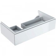 Тумба для раковины Geberit Xeno² с полкой и одним выдвижным ящиком ДСП белый/высокоглянцевое покрытие 500.513.01.1