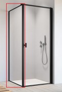 Стенка душевая Radaway Nes 8 Black KDJ I Frame S1 75 см черный/стекло Frame 10089075-54-56