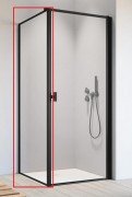 Стенка душевая Radaway Nes 8 Black KDJ I Frame S1 100 см черный/стекло Frame 10089100-54-56