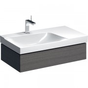 Тумба для раковины Geberit Xeno² с полкой и одним выдвижным ящиком ДСП серый/меламин древесная структура 500.513.43.1