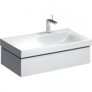 Тумба для раковины Geberit Xeno² с полкой и одним выдвижным ящиком ДСП белый/высокоглянцевое покрытие 500.514.01.1