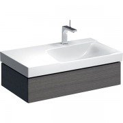 Тумба для раковины Geberit Xeno² с полкой и одним выдвижным ящиком ДСП серый/меламин древесная структура 500.514.43.1