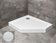 Душовий піддон Radaway Doros PT E Compact Stone White 100х80 лівобічний під камінь акрил білий SDRPTP1080-05-04SL